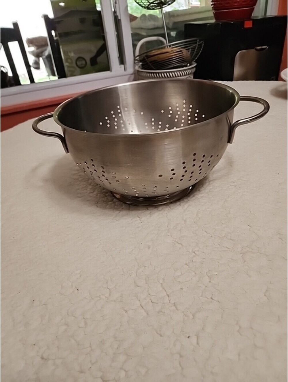 Stainless Steel Colander Strainer 11"×11"x6" Large Bowl with Handles Kitchen